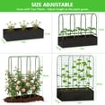 thumbnail image 6 of ROMUCH 67"x 45"  Arch Cucumber Trellis with Grow Bags, Metal Garden Trellis for Climbing Plants Outdoor with Planter Box Tomato Cage Netting for Vegetables Flowers Fruits, 6 of 9