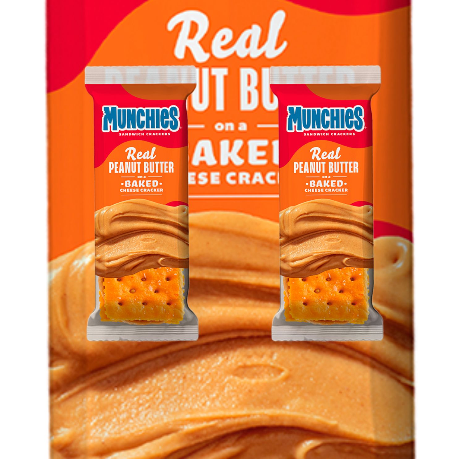 Munchies Peanut Butter on Cheese Crackers, 1.42 Ounce (Pack of 96) Munchies, Cheese Peanut Butter Crackers, Munchies Crackers