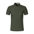 thumbnail image 5 of Wavsuf Mens Shirts Summer V-neck with Pockets Army Green T-Shirts Size S, 5 of 5