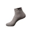 thumbnail image 1 of sweethay 1 par de calcetines cortos para mujer, medias decorativas de algodón con lazo, calentador de pies de Color sólido, accesorio de vestir cómodo Medias Gris sweethay AP013614-03, 1 of 6