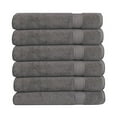 thumbnail image 5 of A1HC Hand Towel Set 500 GSM Duet Technology 100% Ring Spun Cotton Quick Dry & Highly Absorbent Towels, Zero Twist, Low Lint, Ultra Soft (Charcoal, Towel Sets Pack of 6), 5 of 6