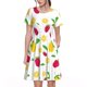 thumbnail image 1 of Easygdp Strawberry and Lemon para Vestido Transpirable de Mujer, Vestido Suelto de Manga Corta con Pliegues y Bolsillos para el Verano, 1 of 6