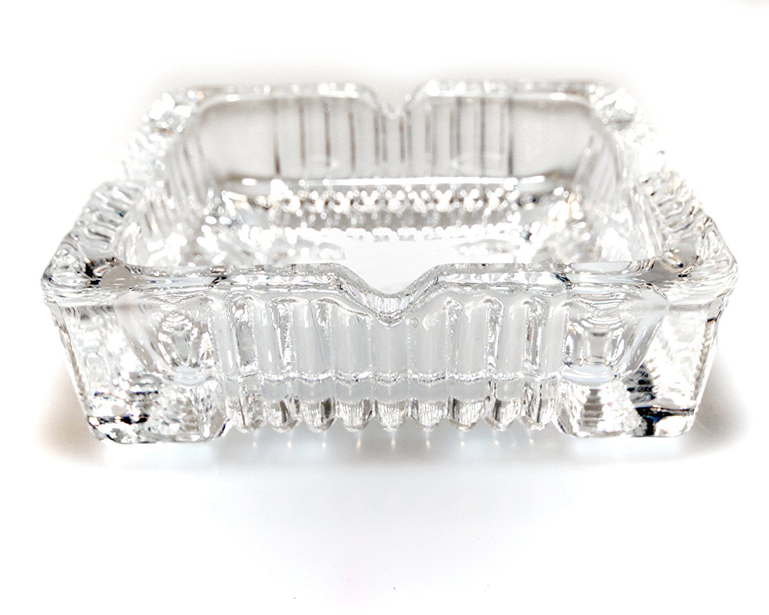 Square Glass Ashtray Size 5 X5 Inches by, Glass Square Crystal By