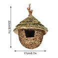 thumbnail image 3 of Handwoven Grass Parrot Nest With Natural Coconut Shell Base, Sturdy Safe Hiding Place, Ideal For Breeding Larger Active Parrots, 3 of 6