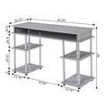thumbnail image 4 of Convenience Concepts Designs2Go No Tools Student Desk in Light Gray Wood Finish, 4 of 6