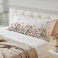 thumbnail image 4 of Spring Easter Sheep Body Pillow Covers 20"x54", Colorful Eggs Floral Botanical Soft Brushed Microfiber Breathable Throw Pillow Covers, Decorative Pillowcase with Zipper for Couch Sofa Bedroom, 4 of 9