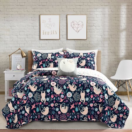 Lush Decor Hygge Sloth Kids Quilt Set Multiple Colors Walmart Com