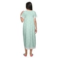 thumbnail image 3 of Moomaya Printed Sleepwear Cotton Ruffled Border Womens Maxi Nightdress, 3 of 6