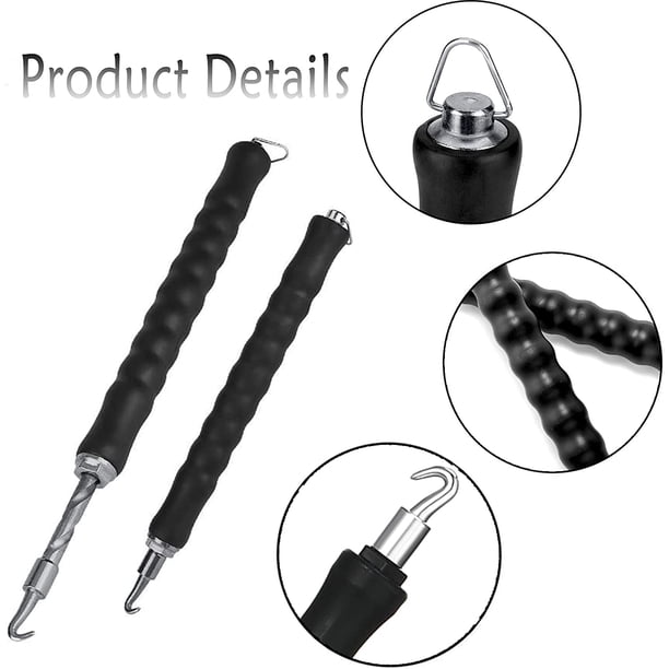Gancho para alambre de refuerzo, 1 paquete de torsión automática, semiautomático con mango suave para alambre de refuerzo, alambre de metal y hormigón (negro) TUNC Sencillez