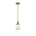 thumbnail image 2 of Innovations Lighting  Franklin Restoration Canton - 1 Light 5" Stem Hung Mini Pendant Brushed Brass/Matte White, 2 of 5