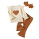 thumbnail image 1 of Gibobby Conjunto de Bebé A Niño Camiseta de manga larga con estampado de corazones para niñas pequeñas(Beige,6-9 Meses), 1 of 5