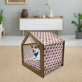 thumbnail image 3 of Scottie Dog Pet House, Hairy and Fluffy Adult Terrier and Bones on Pink Background, Outdoor & Indoor Portable Dog Kennel with Pillow and Cover, 5 Sizes, Pale Pink and Black, by Ambesonne, 3 of 5