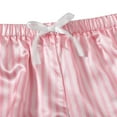 thumbnail image 2 of Women 4pcs Silk Satin Pajama Set Lace Trim Top Drawstring Shorts Belted Pajamas Outfit with Robe, 2 of 5