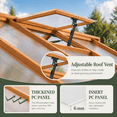 thumbnail image 3 of PABIMIA 6 ft. x 10 ft. Wood Greenhouse, Outdoor Walk-in Greenhouse Kit with Polycarbonate Panels and Adjustable Roof Vent, 3 of 8