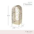thumbnail image 3 of Twine Trellis Cast Iron 7 Bottle Wine Rack, Gold Wine Storage, Wine Decor, 3 of 5
