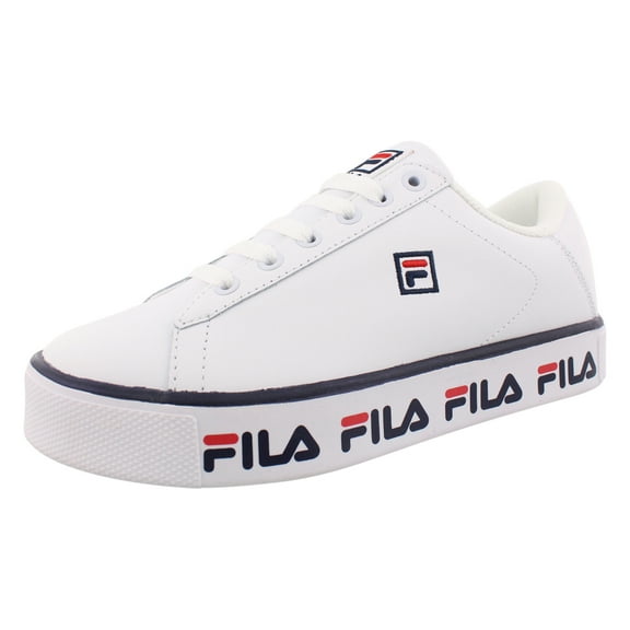 Fila Multilogo Premium Boys Shoes Size 4, Color: White/Navy