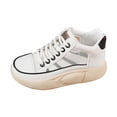 thumbnail image 4 of Zapatos casuales de mujer, sandalias de verano, zapatos planos con suela gruesa y diseño calado, plataforma 39 Talla Blanco, 4 of 9