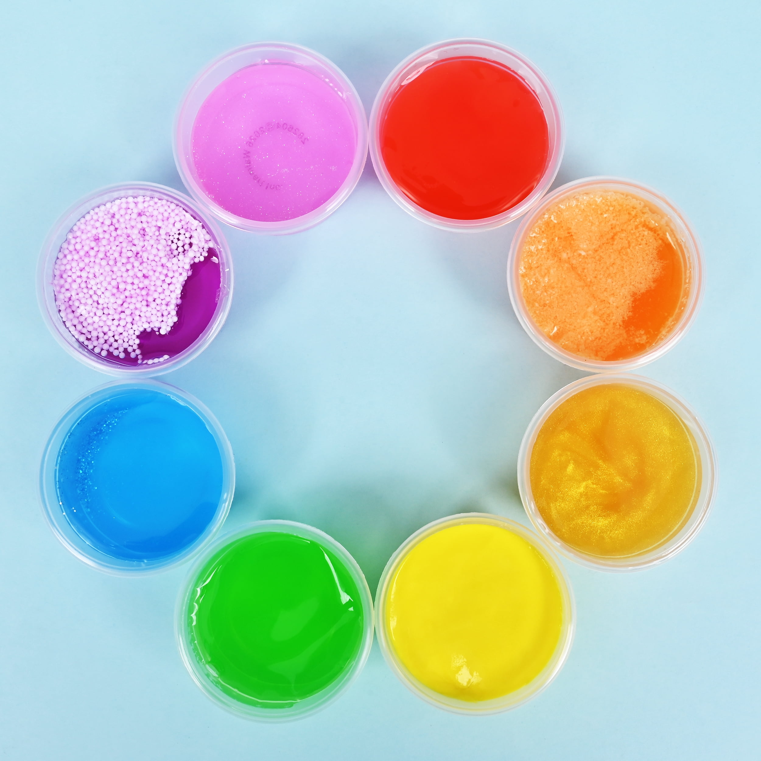 Hello Hobby Variety Slime Pack, Assorted Slime Textures, 8 Count Sensory Play Set