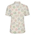 thumbnail image 4 of QASIEATN Women's Shirts Summer Lightweight Blouses Short Sleeve Shirts for Women Collared Casual Tops, 4 of 5