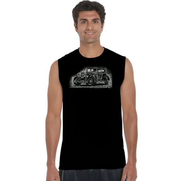 LA Pop Art Men's Word Art Sleeveless T-shirt - Legendary Mobsters