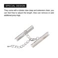 thumbnail image 4 of Unique Bargains 20Sets Ribbon Crimp Clamp Ends with Lobster Claw Clasps & Chain 35mm Silver Tone, 4 of 7