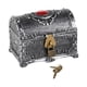 thumbnail image 4 of Cofre del tesoro pirata, caja del tesoro aventurera, decoración vintage decorativa Plata antigua, 4 of 9