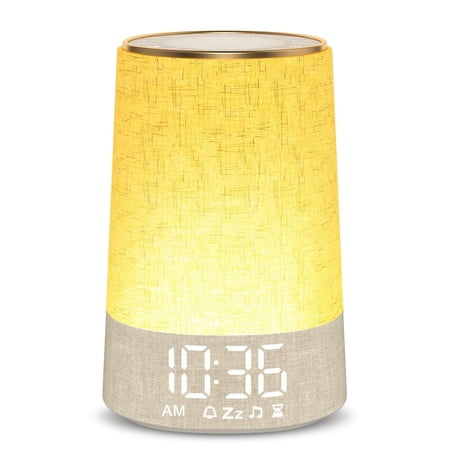 Khaki Sunrise Alarm Clock White Noise Machine Wake Up Light for Bedroom Heavy Sleepers Adults
