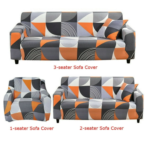 Printing Stretch Sofa Cover, Elastic Couch Slipcover For 1 2 3 4 Seater Sofas, Living Room