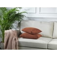 thumbnail image 6 of 3S Brother's Solid Color Cushion Cover Velvet Look Home Décor Throw Pillow Case with Invisible Zipper Set of 2 Pieces for Chair Couch Bedroom & Livingroom Décor Pillowcase - B-Orange 12"x20" Each, 6 of 9