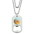 thumbnail image 1 of Cheetah Africa Savannah Military Dog Tag Bottle Opener Pendant, 1 of 3