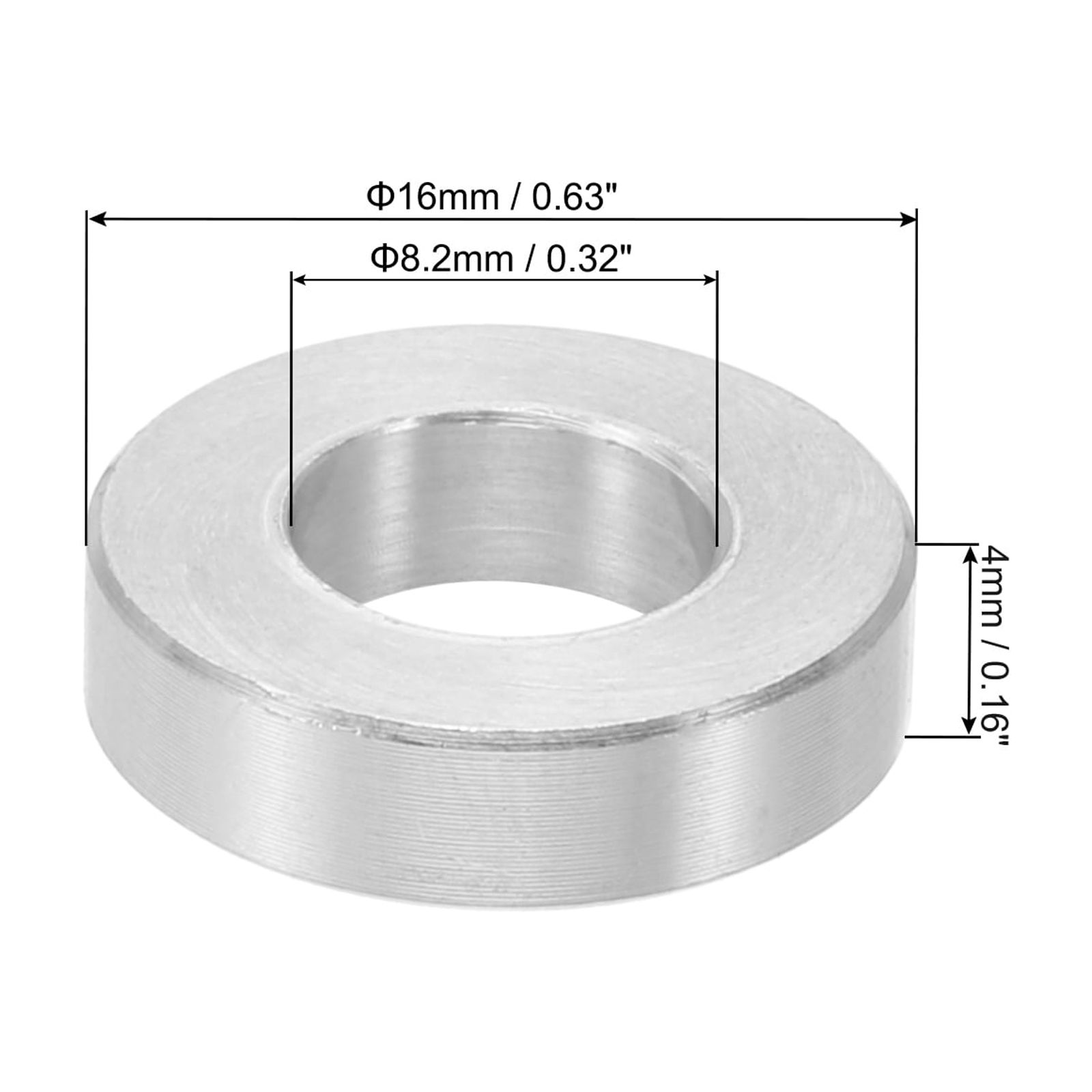 M8 Aluminum Spacers, 24 Pcs Metal Spacers Aluminum 8.2mm ID x 16mm OD x 4mm L Aluminum Spacer Screw Standoff Round for 5/16 or M8 Screw Bolts