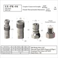 thumbnail image 4 of 2-Sets 12 Ag ISO5675 carbon Steel Hydraulic Quick connect Tractor couplingcoupler Poppet Valve,Pioneer Type, Set wDust cap, 4 of 4