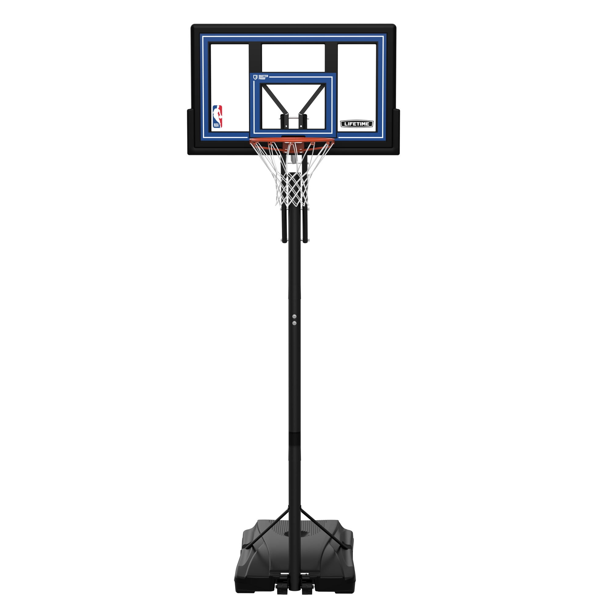 Lifetime NBA Branded 8ft - 10ft Adjustable Height 50" Polycarbonate Portable Basketball System (92110)