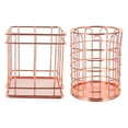 thumbnail image 1 of OULII 2Pcs Desk Pen Stand Golden Iron Geometric Shape for Office Use, 1 of 8