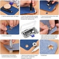 thumbnail image 2 of 100 Ensembles Trousse d'Outils pour Oeillets Outil de Fixation d'Oeillets Oeillets de 1/2 Po Oeillets avec Étui de Rangement pour Bâches en Tissu Toile Rideau Vêtements Cuir, 2 of 6