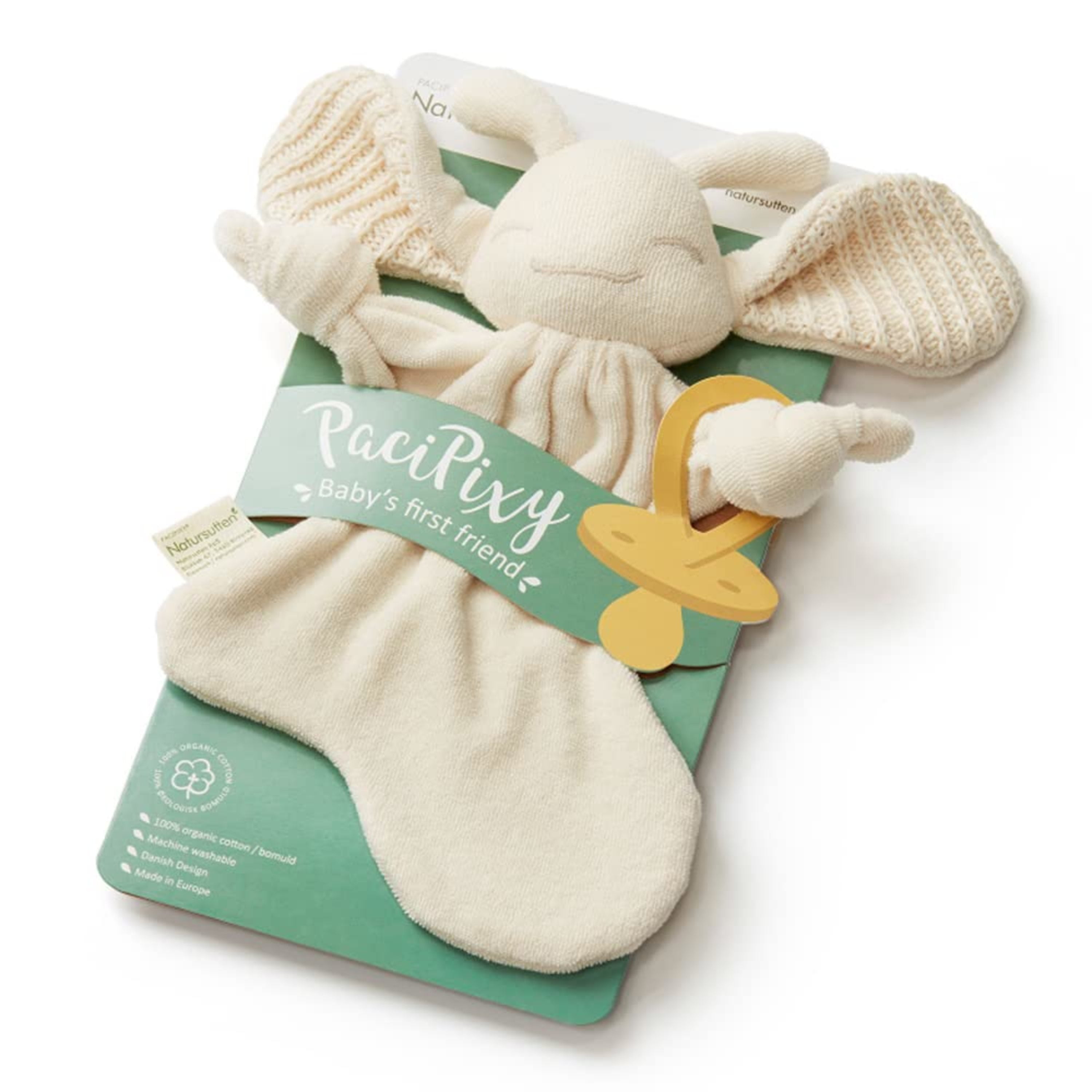 Natursutten Baby Pacifiers Holder, Security Blanket, Organic Cotton