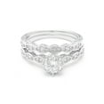 thumbnail image 4 of Nickie Wedding Ring Set Sterling Silver Zirconia Ring Band Women Ginger Lyne Collection, 4 of 8