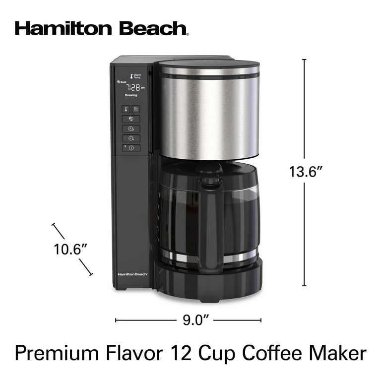 Hamilton Beach 12-Cup Black Residential Combination Coffee Maker at