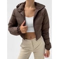 thumbnail image 3 of Chaqueta de invierno nueva de algodón acolchado con capucha de color sólido y estilo europeo y americano para mujer, 3 of 6