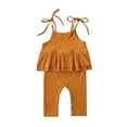 thumbnail image 2 of Styles I Love Baby Girls Sleeveless Ruffle Jumpsuit Romper Summer Playsuit Outfit, 2 of 10