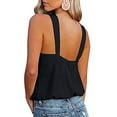 thumbnail image 3 of Chaleco con cuello sin espalda,Camiseta sin mangas con tirantes para mujer, chaleco sin mangas, chaleco de color sólido, funcionalidad de alta precisión, 3 of 7