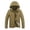 Yellow, variant on Men's Hooded Quilted Jacket, Solid Padded Winter Coat Warm Insulated Outerwear for Cold Weather Travel Daily Street