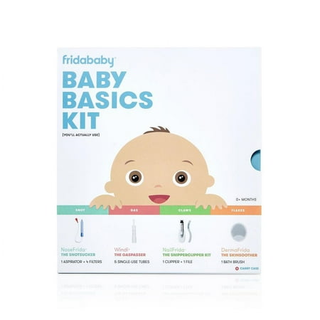 UPC: 0851877006257 | Fridababy Baby Basics Kit Includes NoseFrida SnotSucker Windi Gaspasser NailFrida SnipperClipper Kit and DermFrida SkinSoother