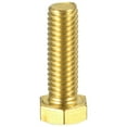 thumbnail image 3 of Unique Bargains Brass Hex Bolts, 3/8-16x1-1/4' 1 Pack Fully Thread Grade 4.8 Machine Screws, 3 of 4