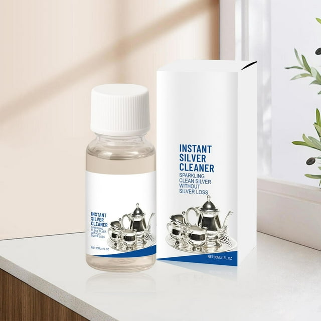 fheaev Nettoyant pour Couverts 30 ml Élimine Rapidement l'Oxydation Illumine les Bijoux et Convient à une Variété de Couverts. Il Est Propre et Efficace