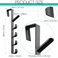 thumbnail image 2 of Triani 2 Pcs No Punching Purse Racks for Hanging Purses Over the Door Hook Hanger 5 Hooks Organizer Rack for Coats Door Hat Hanger Backpack Holder Hand Bag Hook Storage Hooks (Black), 2 of 8