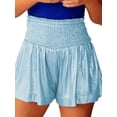 thumbnail image 3 of FASHIONWT Women Drape Pleated Empire Waist Hipster Shorts, 3 of 4