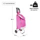 thumbnail image 2 of Carrito Plegable Multifuncional Queen Sense Ideal Para Mandado Supermercado Con Bolsa De Lona Color Rosa, 2 of 6
