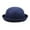 Navy Blue, variant on BAYAIXZ Elegant Adults Solid Hat Roll Up Brim Panama Bowler Hat Bucket Hat Mens Womens Classic Wool Round Bowler Hats Cap (Red,One Size)
