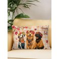 thumbnail image 2 of Outdoor Pillows Waterproof, Happy Fall Bedding Throw Pillows with Insert for Couch Sofa Bed, Cute Dogs Maple Branch Thanksgiving Checked 12x20 Inch Pillowcases Decorative Patio Pillow Set of 1, 2 of 8